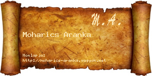 Moharics Aranka névjegykártya